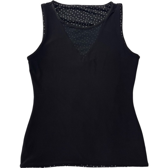White House Black Market Black appl a Dot Reversible V-neck liquid Jersey top XS - Picture 3 of 6